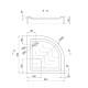 Душевой поддон Lidz Kupala ST80x80x16