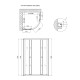 Душевая кабина Lidz Latwa SC90x90.SAT.LOW.GR стекло тонированное без поддона