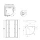 Душевая кабина Lidz Latwa SC90x90x200.SAT.LOW.FR стекло Frost поддон