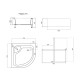 Душевой поддон Lidz Kapielka ST80x80x41 с панелью