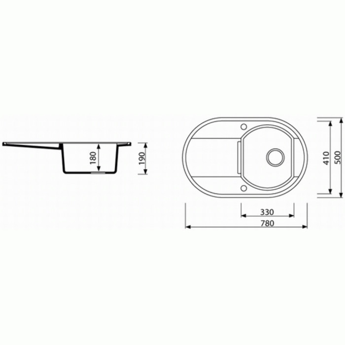Мойка гранитная Marmorin Otago white 505113006 (78x50x19)