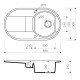Мойка гранитная Marmorin Otago white 505513006 (88x50x19)