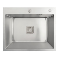 Кухонна мийка Platinum Handmade 60*50 (600x500x230 мм) HSB