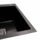 Мойка PVD Black Platinum Handmade 78*50B R (два отверстия ,квадратный сифон 3.0/1.0)