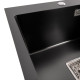 Мойка PVD Platinum Handmade HSBB 500x500x220 черная (квадратный сифон,3.0/1.0)