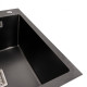 Мойка PVD Platinum Handmade HSBB 500x500x220 черная (квадратный сифон,3.0/1.0)
