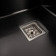 Мойка PVD Platinum Handmade HSBB 500x500x220 черная (квадратный сифон,3.0/1.0)