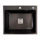 Кухонная мойка Platinum Handmade 60*50 (600x500x230 мм) PVD черная HSB