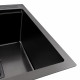 Кухонная мойка 50*50 PVD черная Platinum Handmade с подставкой для ножей