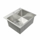 Мойка для кухни Platinum Handmade 500х450х220 (толщина 3,0/1,5 мм + корзина, дозатор в комплекте)