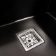 Кухонная мойка Platinum Handmade PVD 580х430х220 черная (толщина 3,0/1,0 мм квадратный сифон)