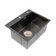Мойка для кухни Platinum Handmade PVD черная 500х450х220 (толщина 3,0/1,5 мм + корзина, дозатор в комплекте)