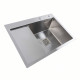Кухонная мойка Platinum Handmade 65*50 R (квадратный сифон 3,0/1)