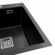 Кухонная мойка черная Platinum PVD Handmade 65*50 R(квадратный сифон 3,0/1)