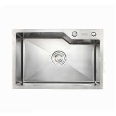 Кухонная мойка Platinum Handmade 650х430х220 (толщина 3,0/1,5 мм корзина, дозатор в комплекте)