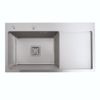 Мойка Platinum Handmade 780х430х220 L (квадратный сифон,3.0/1.0)