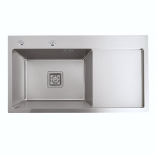 Мойка Platinum Handmade 780х430х220 L (квадратный сифон,3.0/1.0)