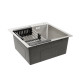 Кухонная мойка Platinum Handmade 500x500x220 (толщина 3,0/1,5 мм корзина, дозатор в комплекте)