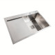 Мойка Platinum Handmade 78*50B R (два отверстия ,квадратный сифон 3.0/1.0)