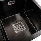 Кухонная мойка Platinum Handmade PVD HDB черная 780х430х230 на две чаши (квадратный сифон,3.0/1.0)