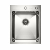 Кухонная мойка Platinum Handmade 400x500х220 (толщина 3,0/1,5 мм корзина, дозатор в комплекте)