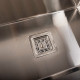 Кухонная мойка Platinum Handmade HSB 580х430х220 (квадратный сифон,3.0/1.0)
