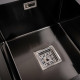 Кухонная мойка Platinum Handmade PVD HDB черная 780х480х230 на две чаши (квадратный сифон,3.0/1.0)