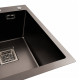 Мойка PVD черная Platinum Handmade 40*50 HSBB (квадратный сифон, 3.0,/1.0)