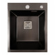 Мойка PVD черная Platinum Handmade 40*50 HSBB (квадратный сифон, 3.0,/1.0)