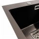 Мойка PVD черная Platinum Handmade 40*50 HSBB (квадратный сифон, 3.0,/1.0)