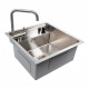 Кухонная мойка скрытая Platinum TZ 50*50