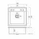 Кухонная мойка скрытая Platinum TZ 50*50