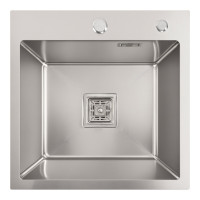 Мойка Platinum Handmade НSB 450x450x220 (квадратный сифон.3,0/1,0)