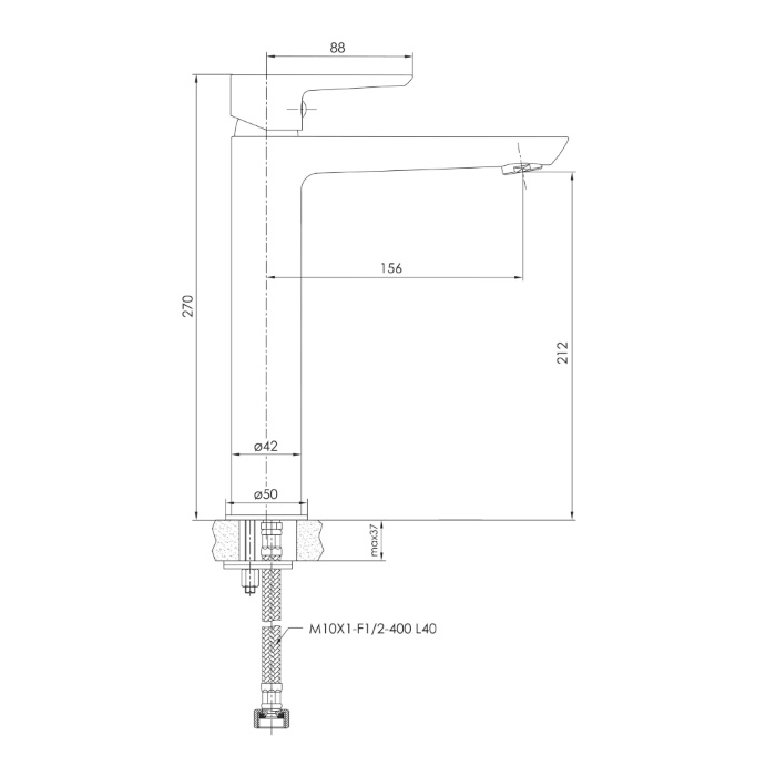 Змішувач для умивальника Imprese Breclav 05245WH