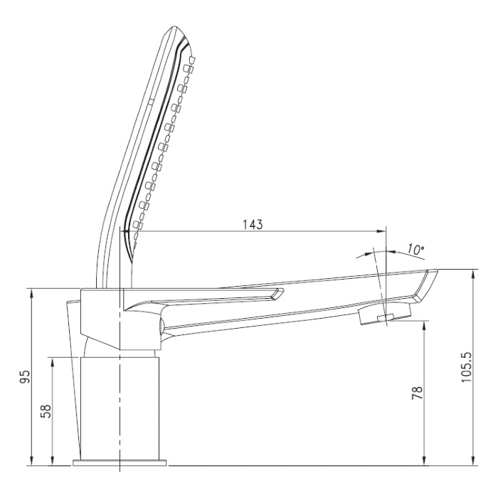 Змішувач для ванни Imprese Breclav 85245W