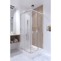 Душевая кабина QT Taurus CRM1099SC6 90х90 см, стекло Clear 6 мм покрытие CalcLess, без поддона 
