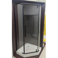 Душова кабіна Veronis KN-8-15 Black БЕЗ ПІДДОНУ 90х90х190