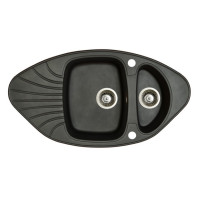 Мойка гранитная Marmorin Oren black metalic 180613012 (92x50x19)