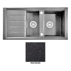 Мойка гранитная Marmorin Profir black metalic 160513012 (100x50x23)