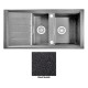 Мойка гранитная Marmorin Profir black metalic 160513012 (100x50x23)
