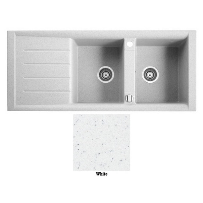 Мойка гранитная Marmorin Profir white 160213006 (116x50x23)