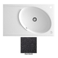 Мийка гранітна Marmorin Tono black metalic 430113012 (80x50x19)