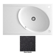 Мойка гранитная Marmorin Tono black metalic 430113012 (80x50x19)