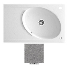 Мойка гранитная Marmorin Tono steel metalic 430113010 (80x50x19)