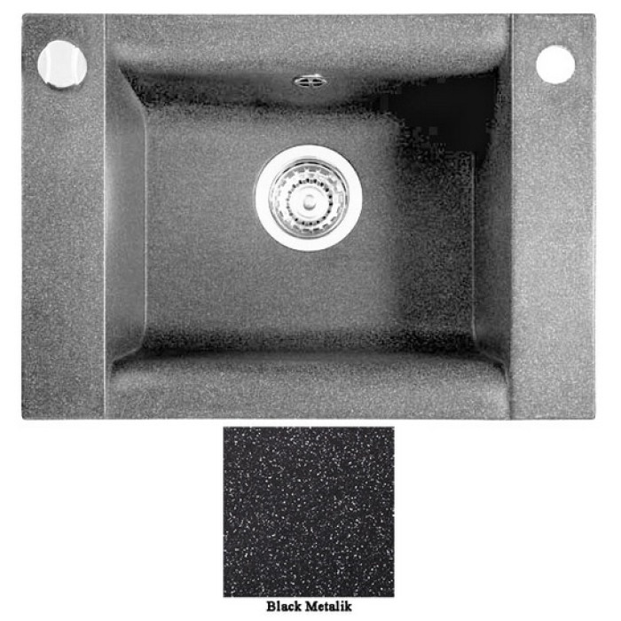 Мийка гранітна Marmorin Voga black metalic 110103012 (54x40.8x20)
