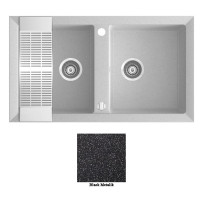 Мойка гранитная Marmorin Cire black metalic 375203012 (87x50x18) 