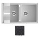 Мойка гранитная Marmorin Cire black metalic 375203012 (87x50x18) 