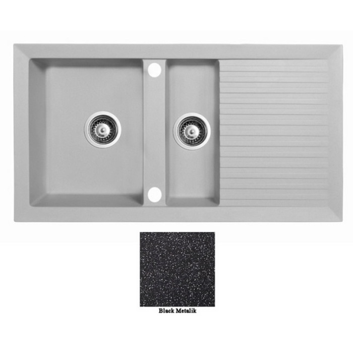 Мойка гранитная Marmorin Cire black metalic 375513012 (94x50x19.5)