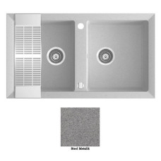 Мойка гранитная Marmorin Cire steel metalic 375203010 (87x50x18) 