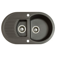 Мойка гранитная Marmorin Duro black metalic 130513012 (77x47x19)